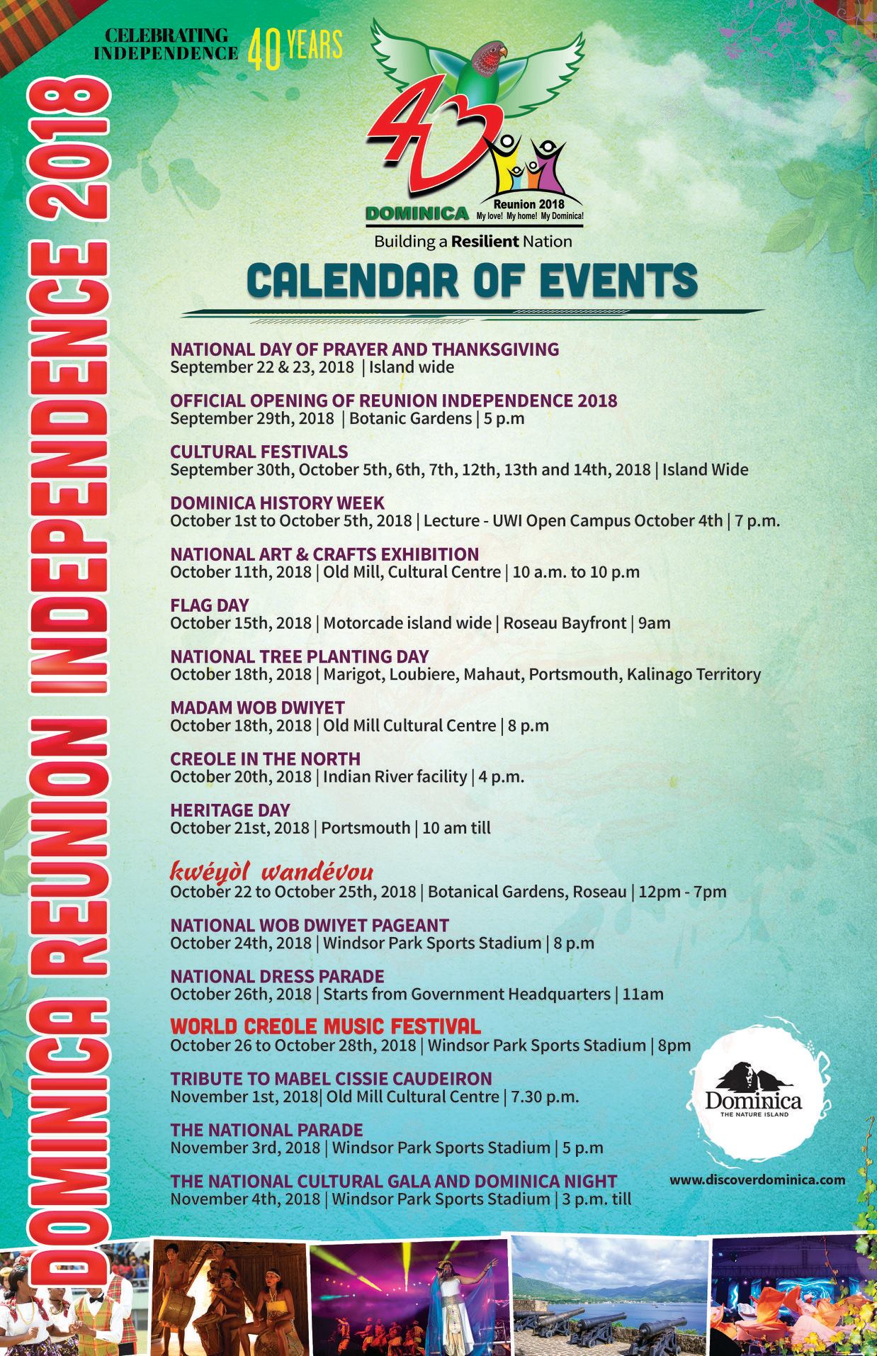 Independence Day in Dominica in 2020 Office Holidays